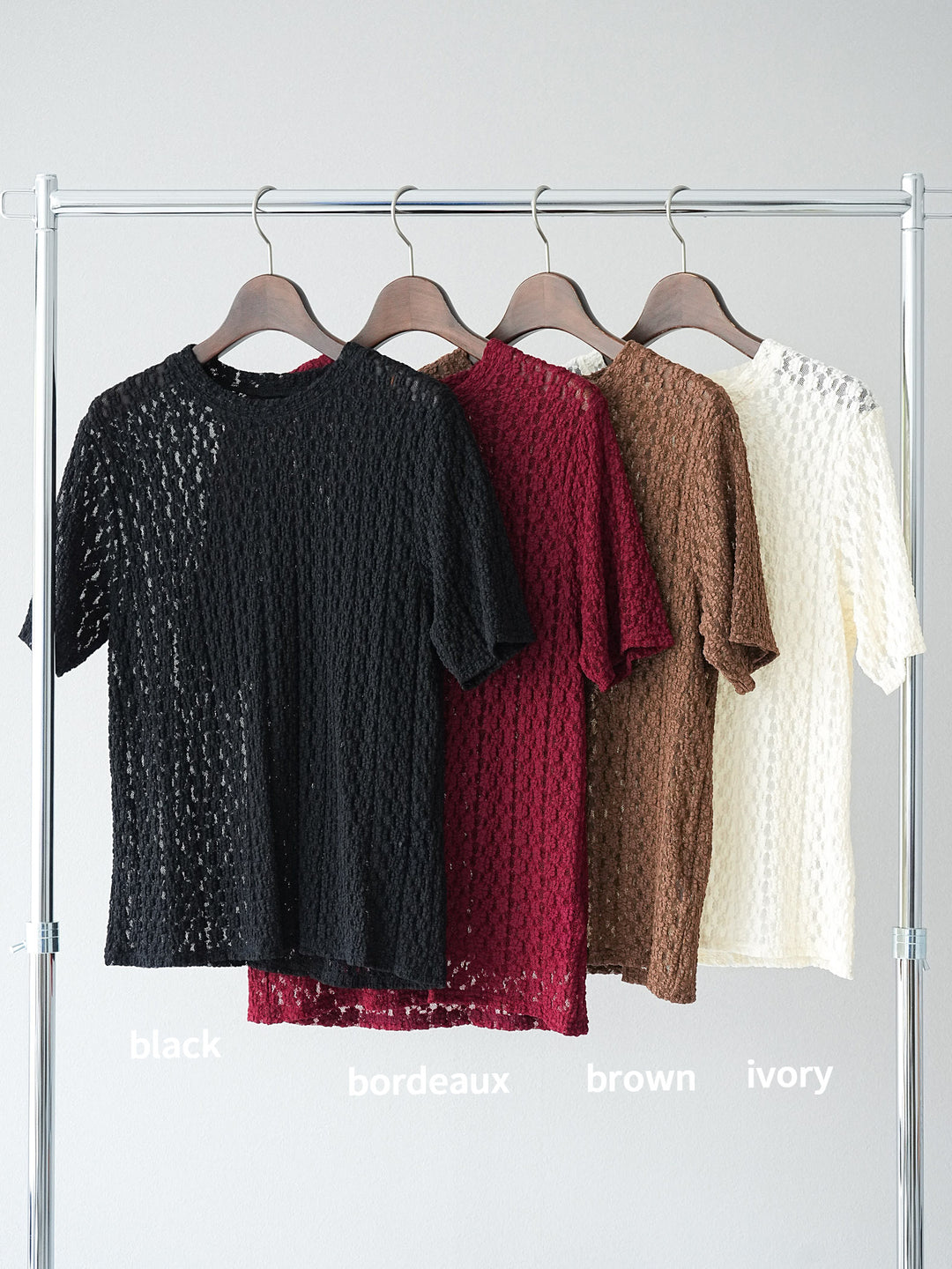 [SET]カットレースTシャツ+選べるアクセセット(2set)