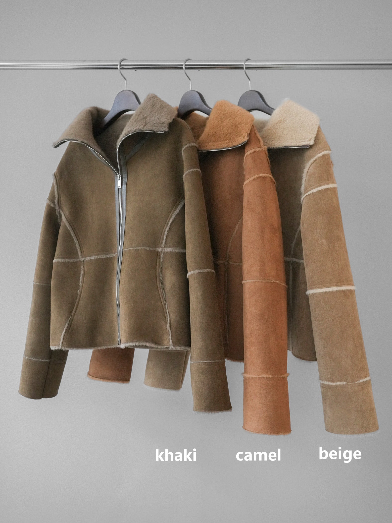 SET]スタンドカラームートンZIPジャケット+スタンドカラームートンZIP