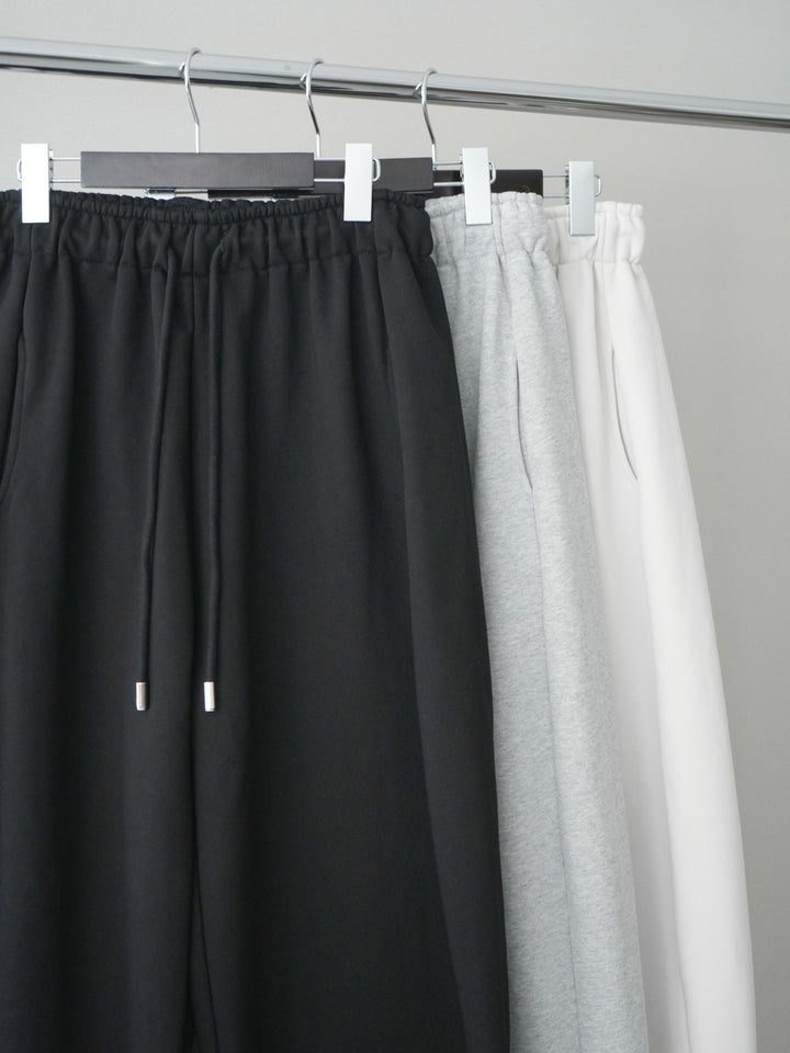 [SET]シャギーデザインニットプルオーバー+裾ZIPスエットワイドパンツ(2set)