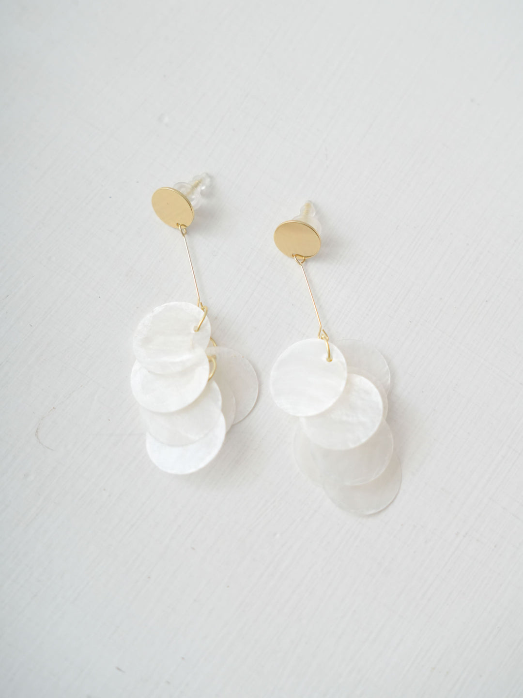 [予約]シェルドロップピアス/gold