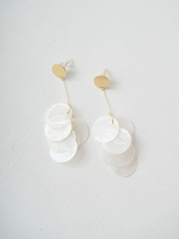 [予約]シェルドロップピアス/gold