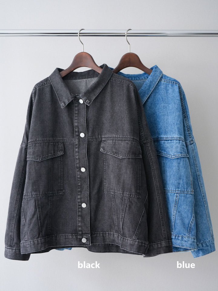 [SET]ルーズシルエットデニムジャケット+チュールボリュームスカート(2set)