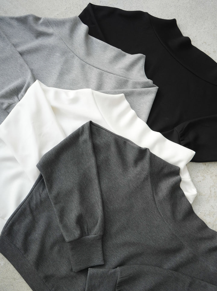 [SET]アシンメトリーオフショルポンチプルオーバー+アシンメトリーオフショルポンチプルオーバー(2set)