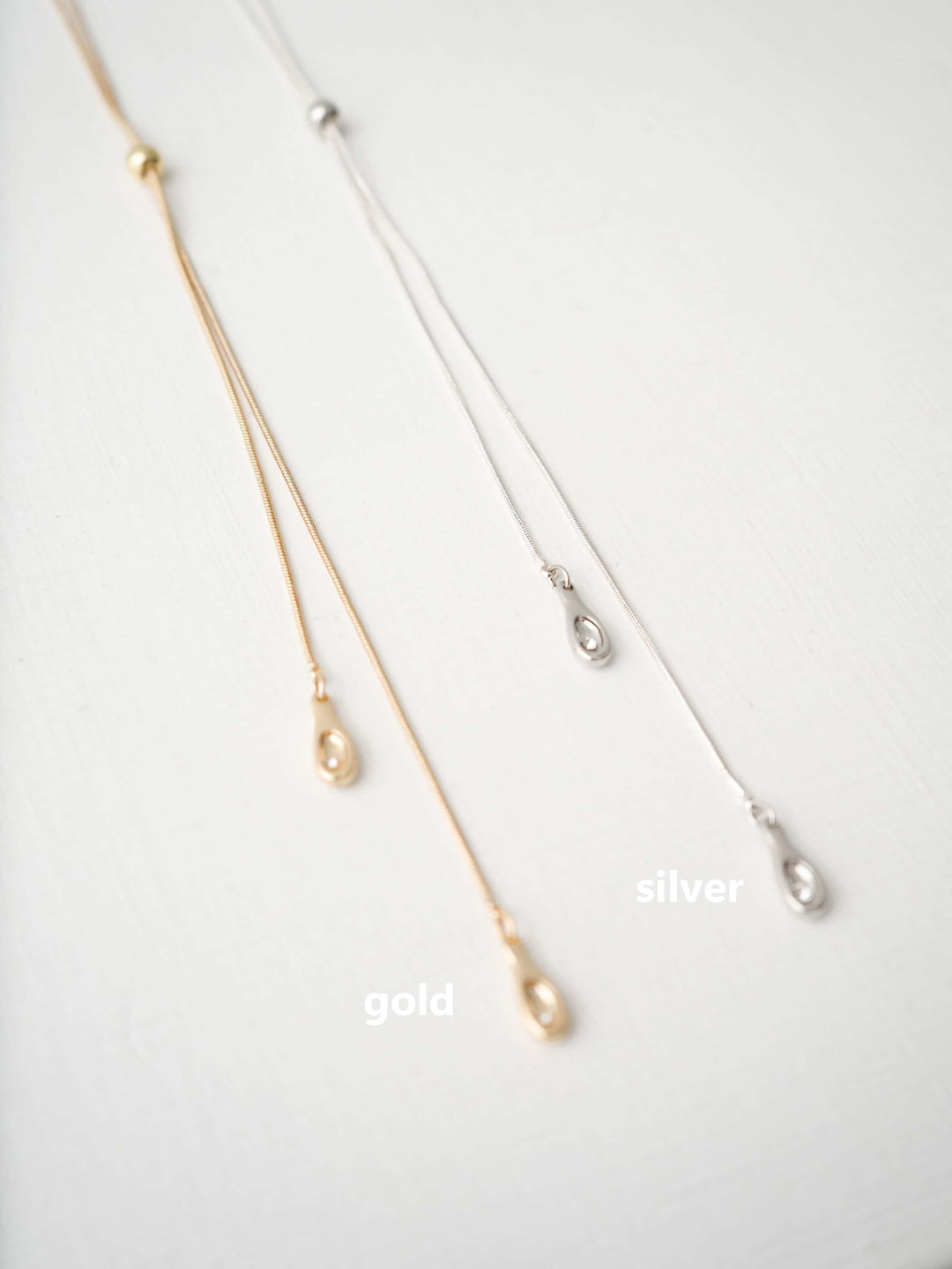 [予約]フリーアジャストドロップネックレス/silver