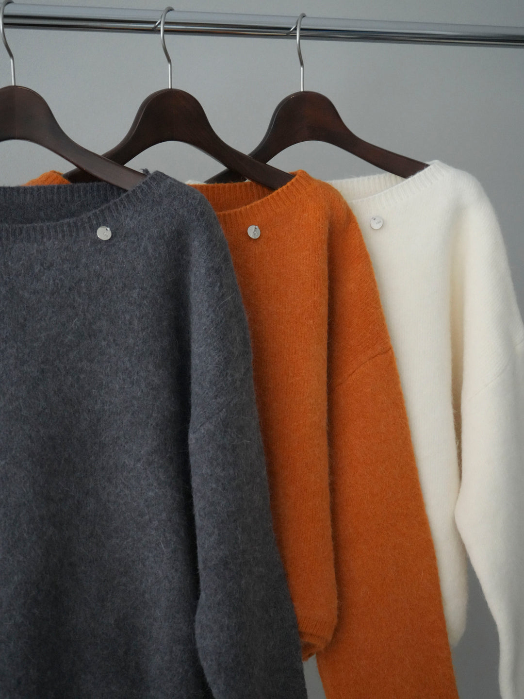 [SET]アンゴラタッチボートネッククロップドプルオーバー+チュールレーストップス(2set)