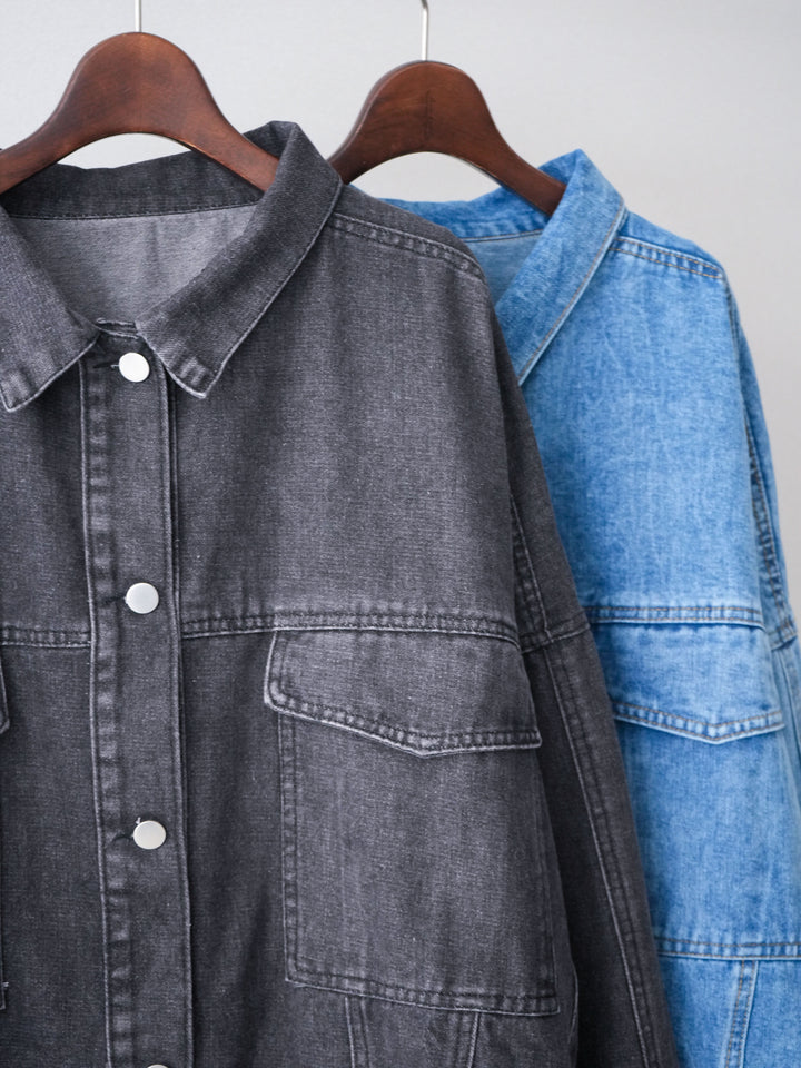 [SET]ルーズシルエットデニムジャケット+チュールボリュームスカート(2set)