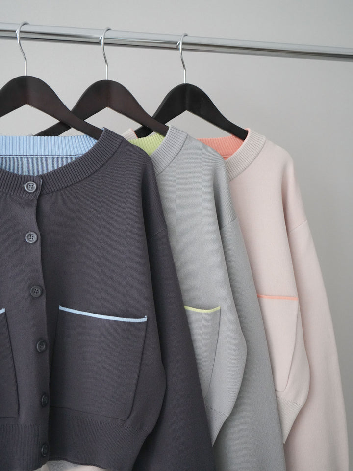 [SET]レーヨンポリダブルフェイスニットカーディガン+ベルトループデザインワイドパンツ(2set)