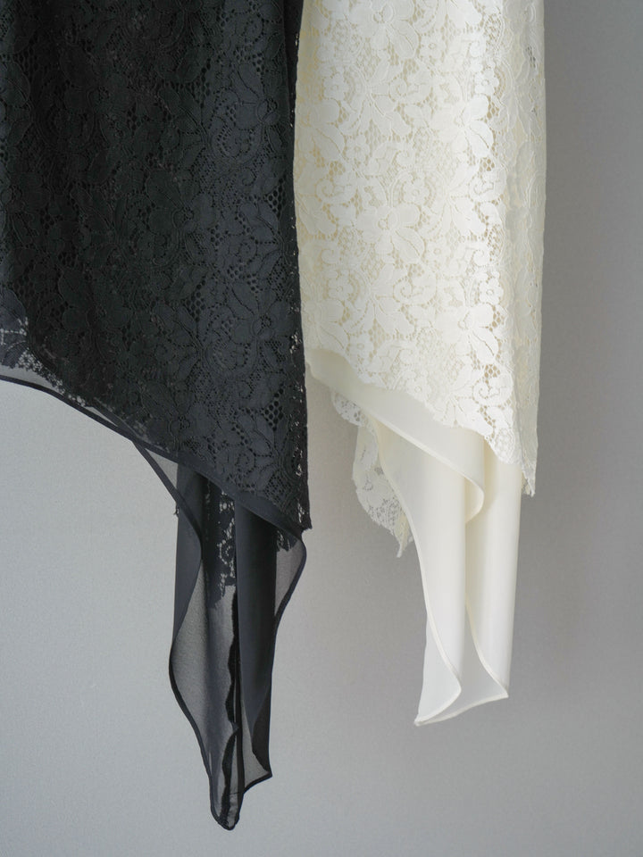 [SET]MA-1ドッキングデザインジャケット+シフォンレイヤードアシンメトリーレースキャミソール(2set)