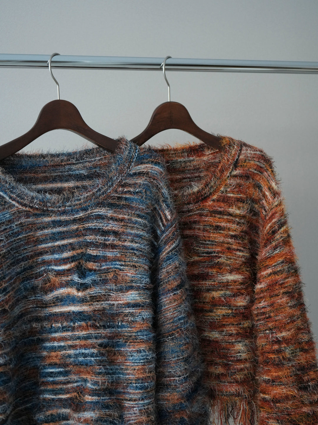 [SET]裾フリンジミックスヤーンシャギープルオーバー+裾フリンジミックスヤーンシャギープルオーバー(2set)