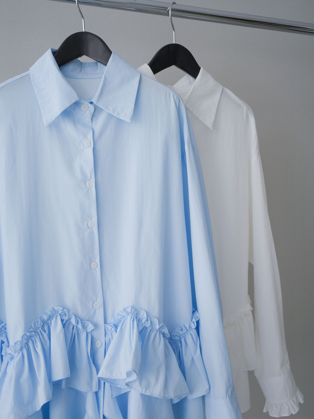 [SET]ラッフルデザインティアードブラウス+ラッフルデザインティアードブラウス(2set)