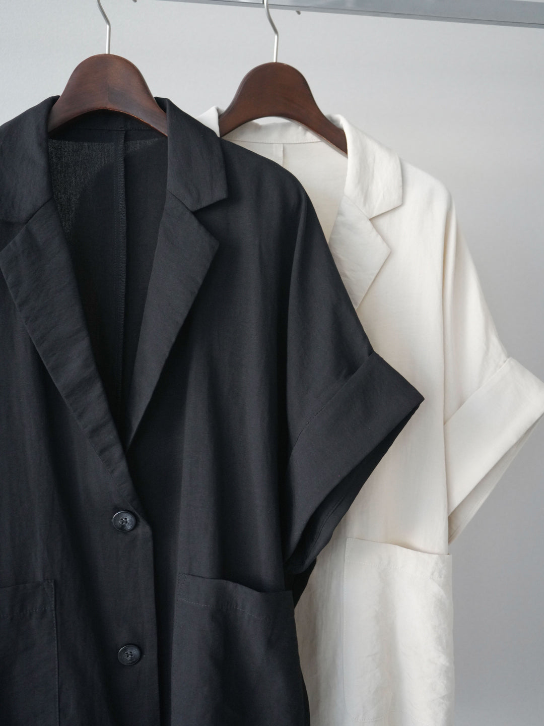 [SET]ハーフスリーブオーバージャケット+リラックスワイドパンツ(2set)