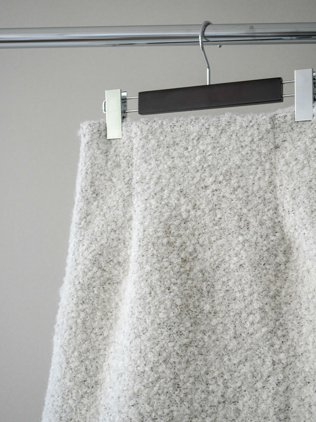 [SET]レザー切替ブークレブルゾン+ブークレミニスカート(2set)