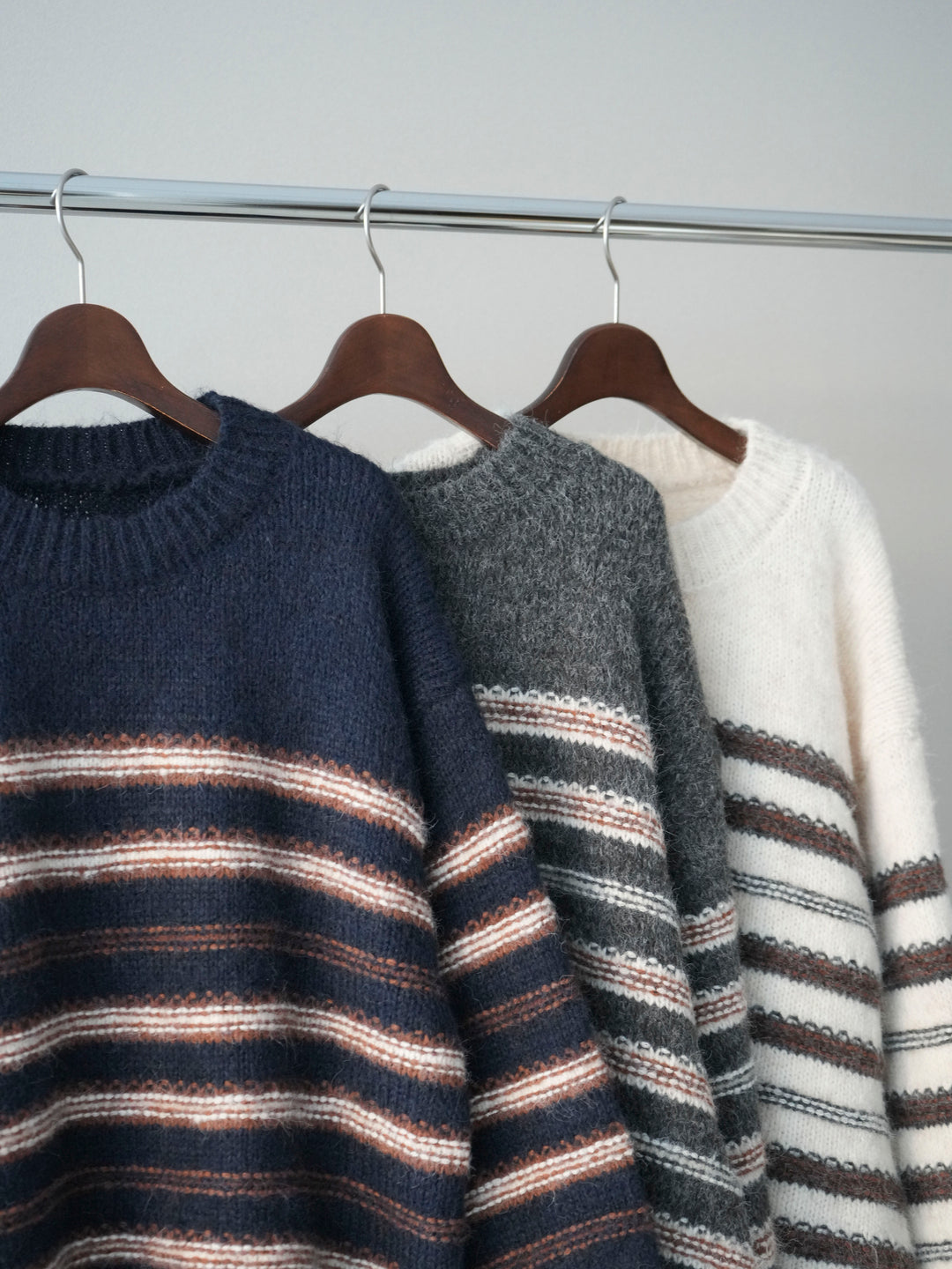 [SET]ステッチボーダーニットプルオーバー+ステッチボーダーニットプルオーバー(2set)