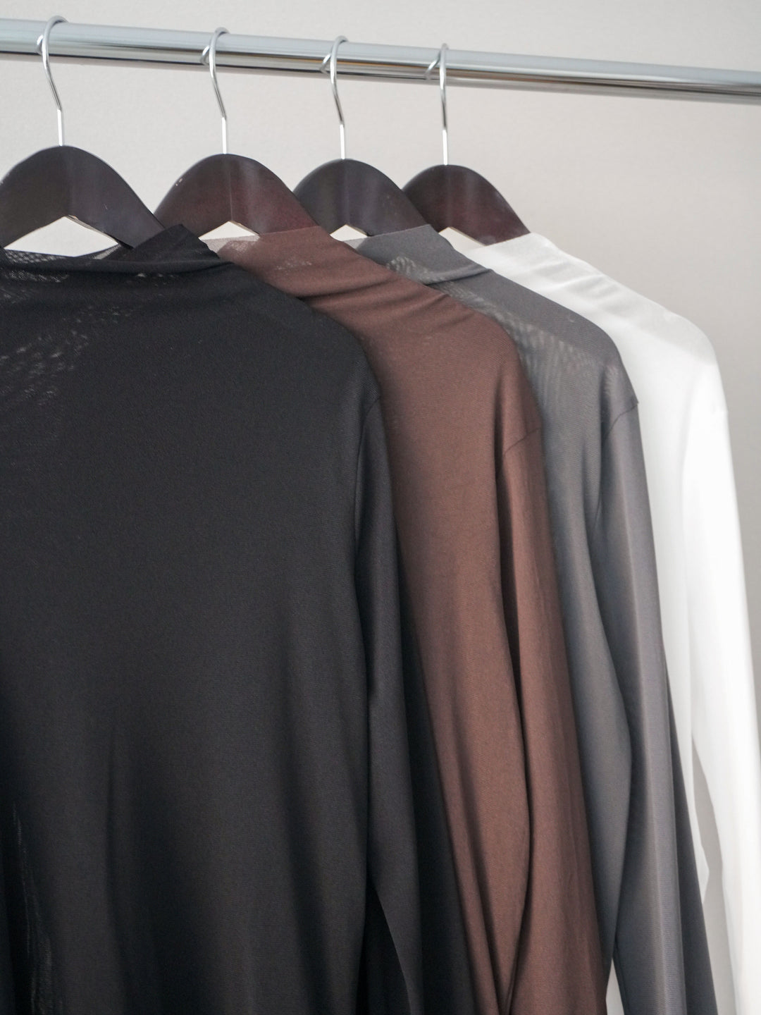 [SET]3WAYミックスツイードギャザーオールインワン+シアープチネックストレッチトップス(2set)