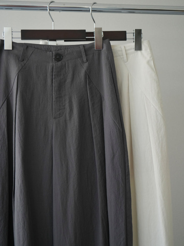 【套裝】單肩上衣+裹身褶皺闊腿褲（兩件套）