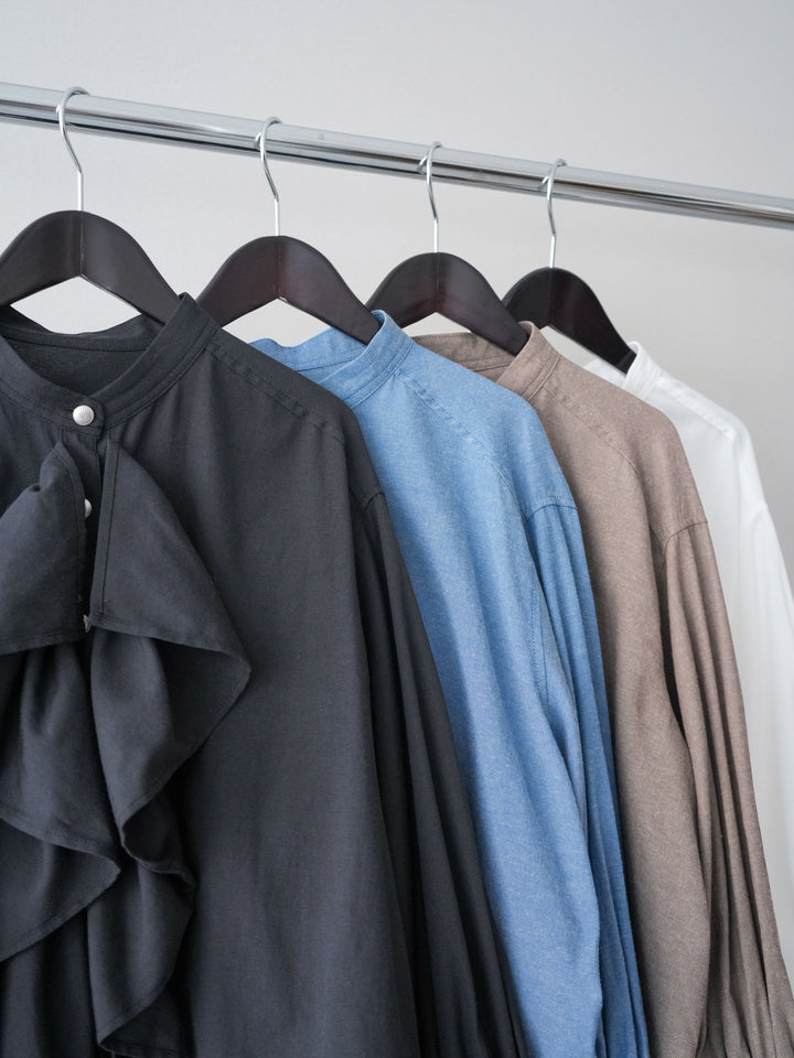 [SET]ラッフルフレアショートブラウス+ラッフルフレアショートブラウス(2set)