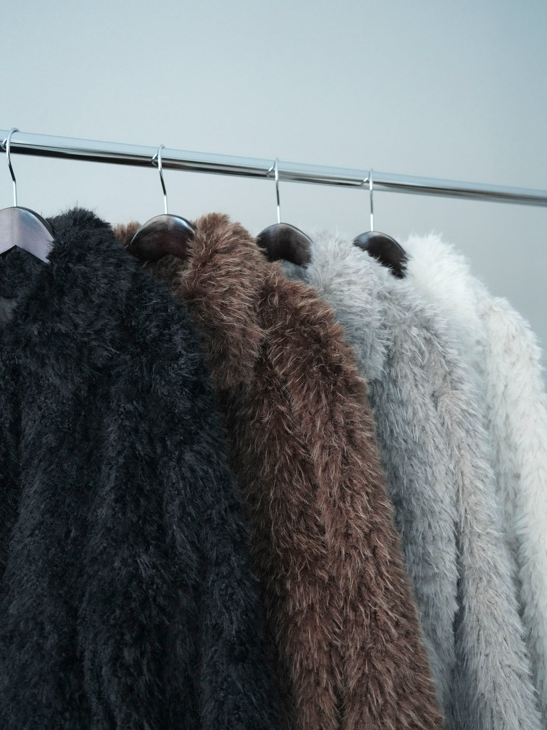 [SET]フェイクファー襟付きショートブルゾン+チュールレーストップス(2set)