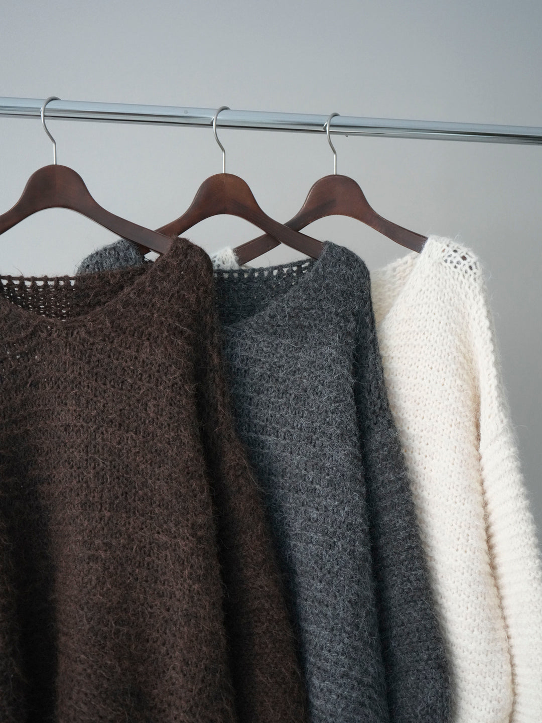 [SET]ワッフル編みシャギーニットプルオーバー+ワッフル編みシャギーニットプルオーバー(2set)