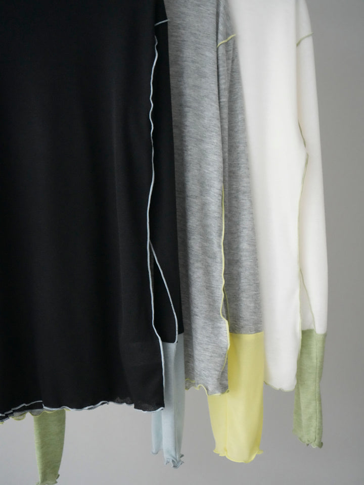 [SET]配色メロウトップス+配色メロウトップス(2set)