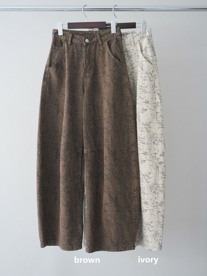 [SET]ジャガードカーブデニムパンツ+ジャガードカーブデニムパンツ(2set)