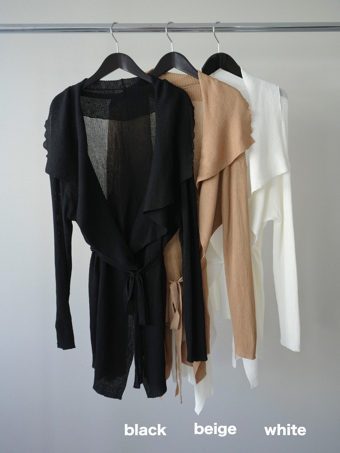 [SET]ドレープリブニットガウン+フルレースキャミ＆IラインスカートSET UP(2set)