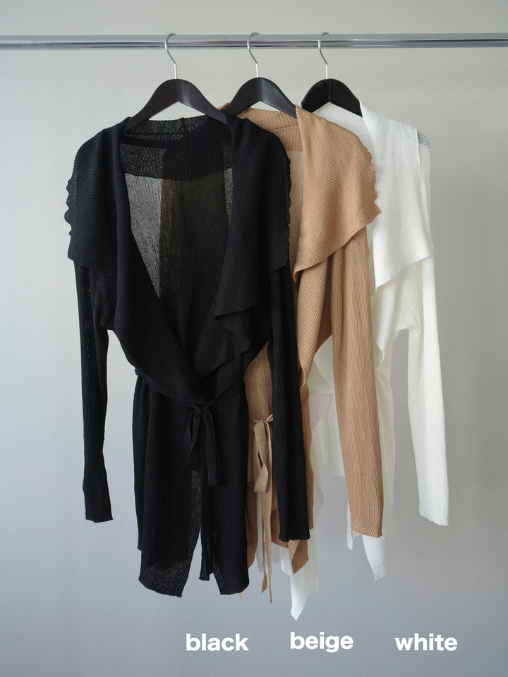 [SET]ドレープリブニットガウン+フルレースキャミ＆IラインスカートSET UP(2set)