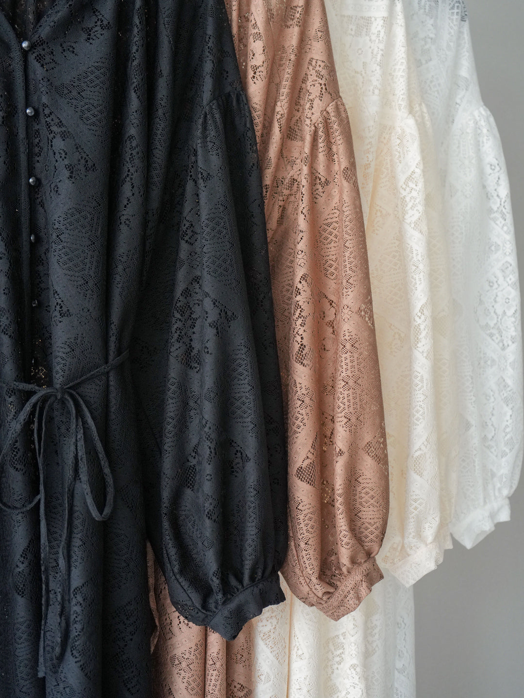 [SET]シアーレースロングガウン+シアーレースイージーパンツ(2set)