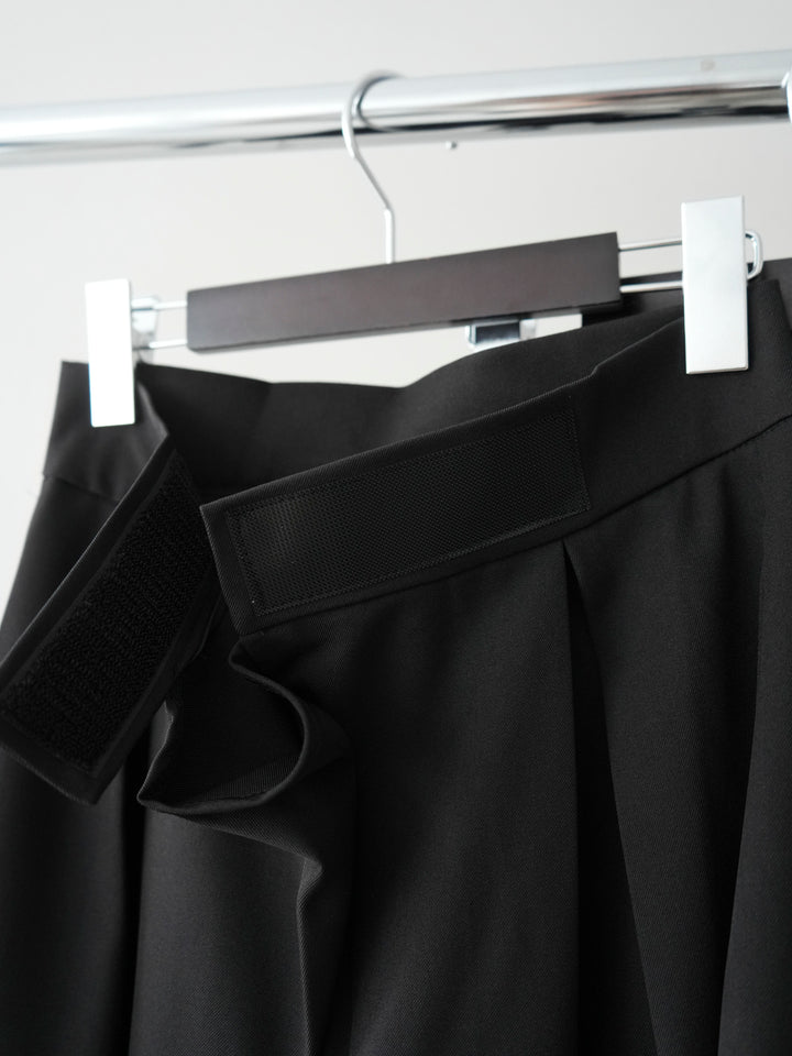 [SET]アンゴラタッチクルーネックニットプルオーバー+テープベルトタックバギーパンツ(2set)