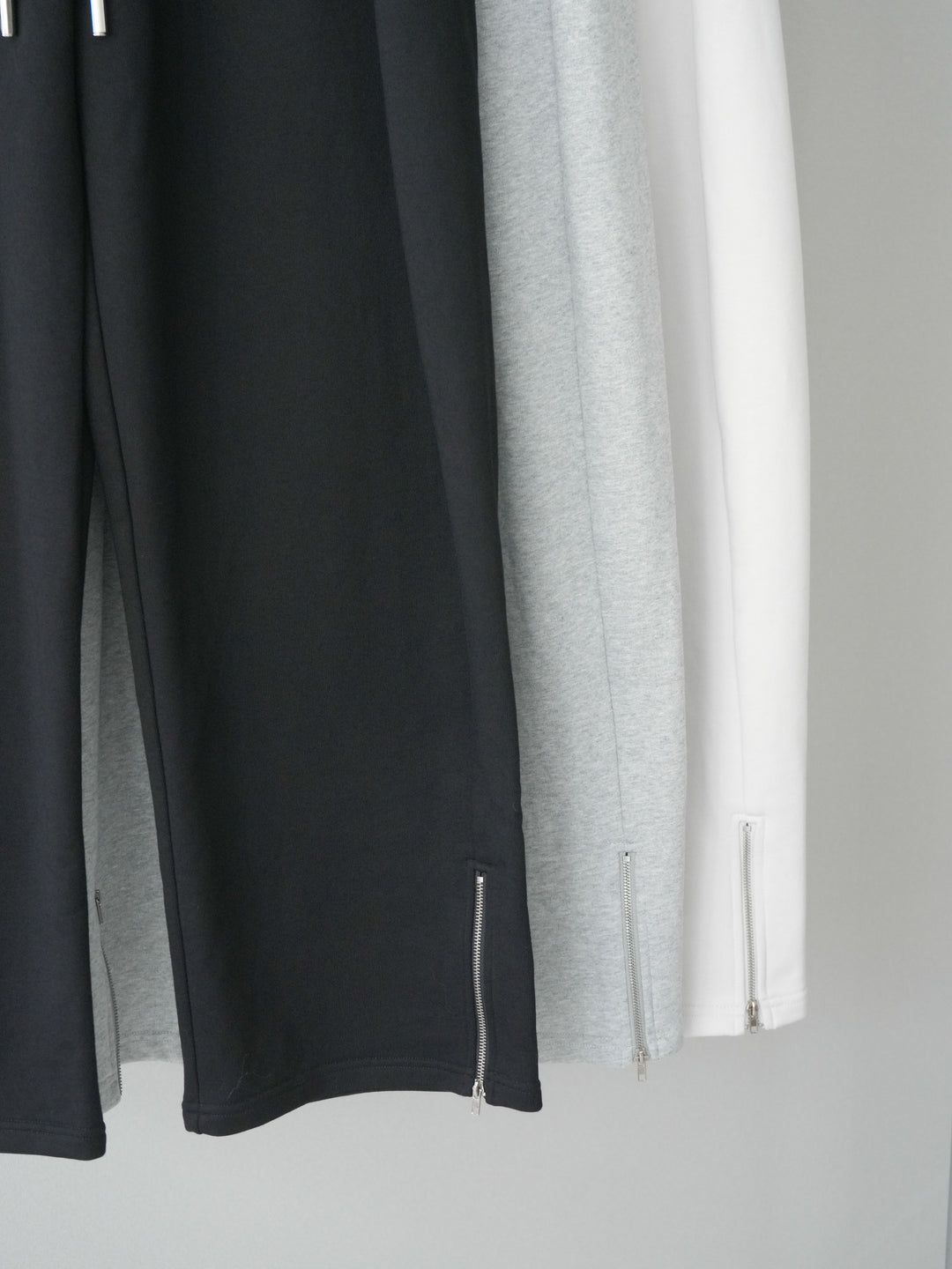 [SET]ポリエステル配色ニットカーディガン+ウエストレースタックワイドパンツ(2set)