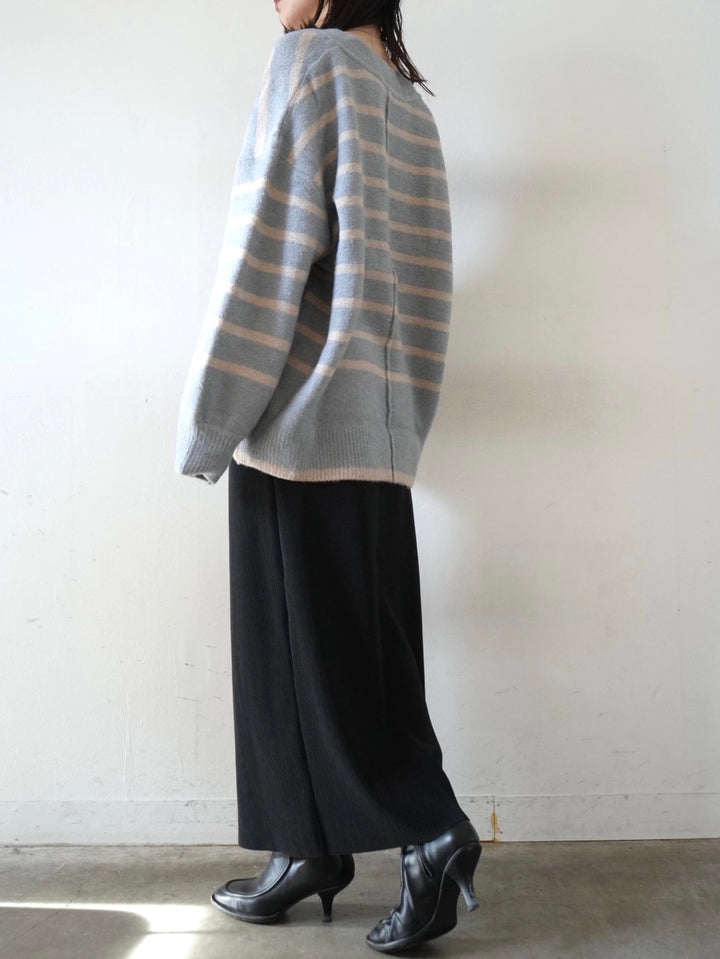[Pre-order] I-line pleated skirt/black