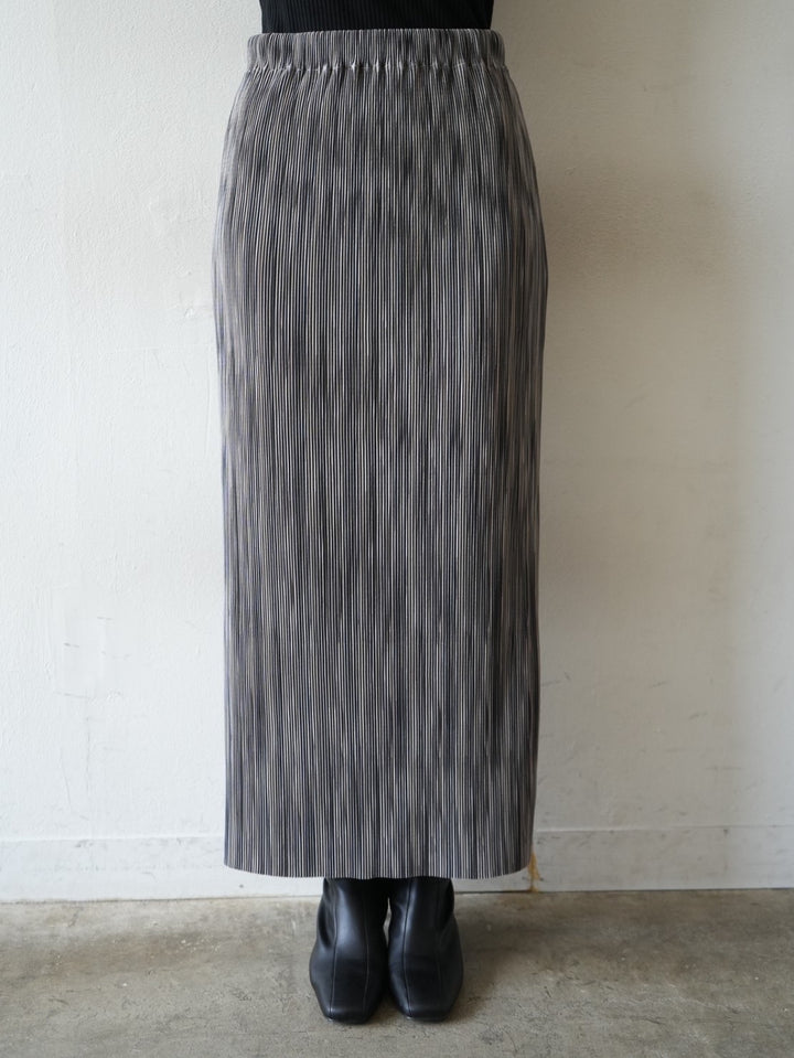 [Pre-order] Multi-color I-line pleated skirt/charcoal