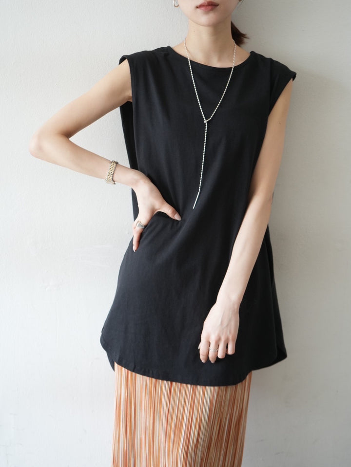 [Pre-order] Box Sleeve Round Hem Top/Black