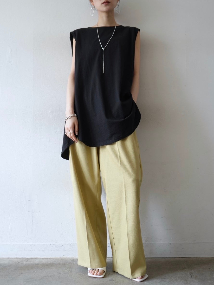 [Pre-order] Box Sleeve Round Hem Top/Black