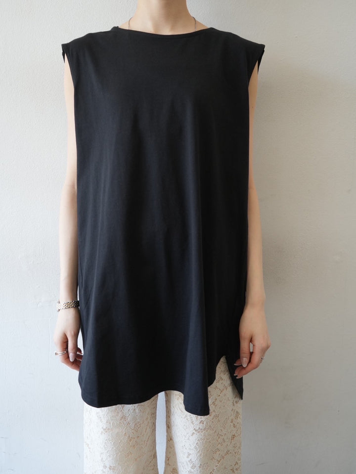 [Pre-order] Box Sleeve Round Hem Top/Black