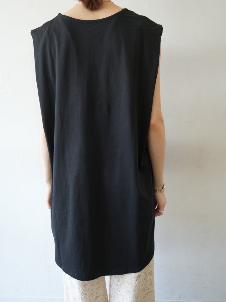 [Pre-order] Box Sleeve Round Hem Top/Black