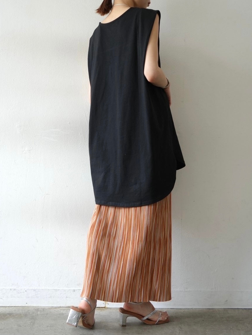 [Pre-order] Box Sleeve Round Hem Top/Black