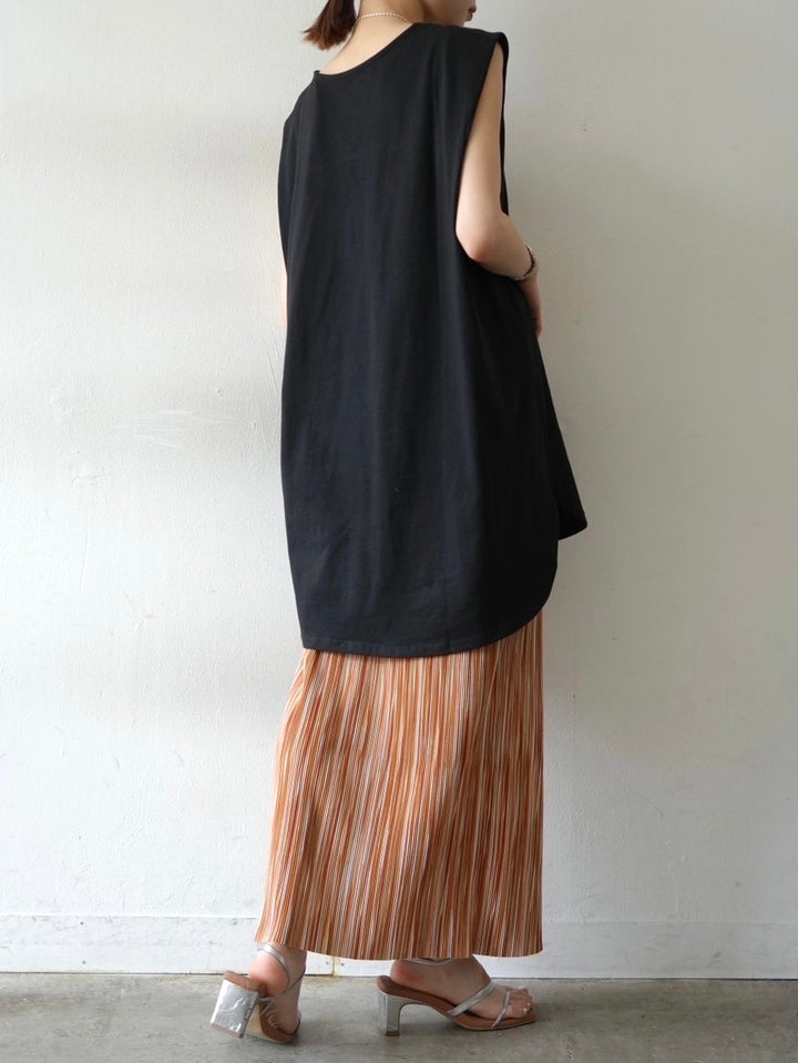 [Pre-order] Box Sleeve Round Hem Top/Black