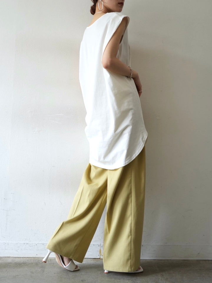 [Pre-order] Box Sleeve Round Hem Tops/Off