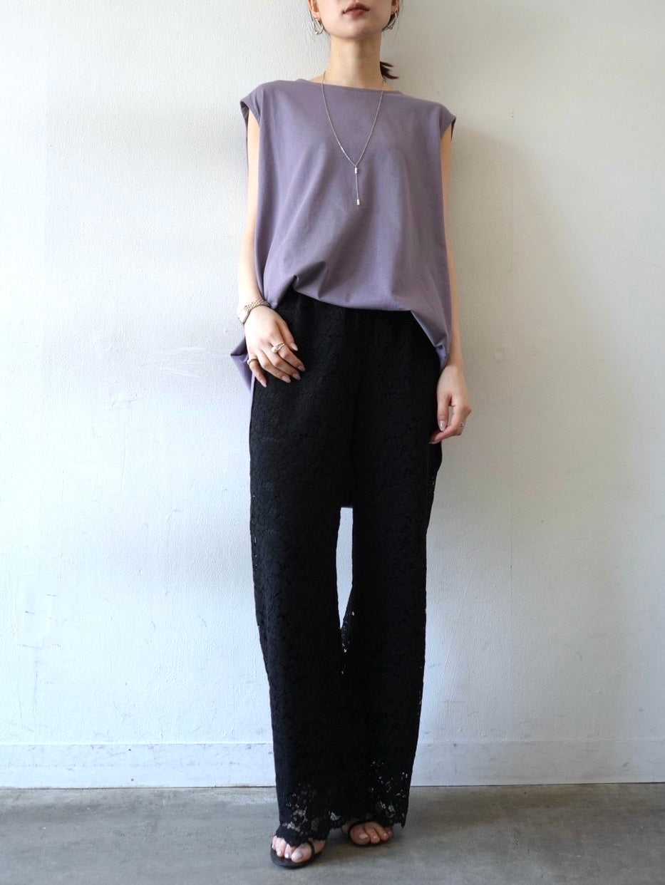 [Pre-order] Box Sleeve Round Hem Tops/Purple