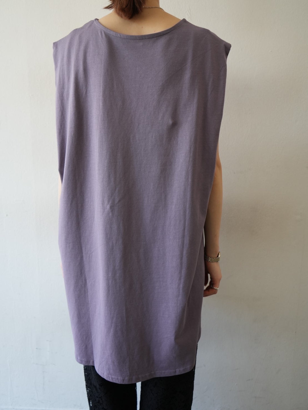 [Pre-order] Box Sleeve Round Hem Tops/Purple