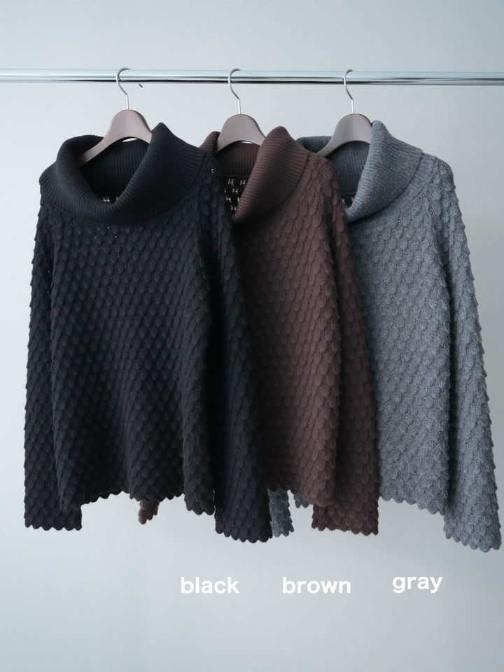 [SET]ポコポコ編みオフショルニットプルオーバー+ポコポコ編みオフショルニットプルオーバー(2set)