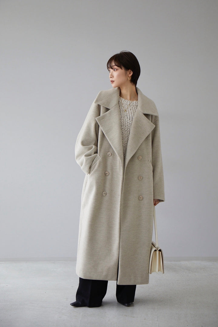[予約]cocoon long coat / beige