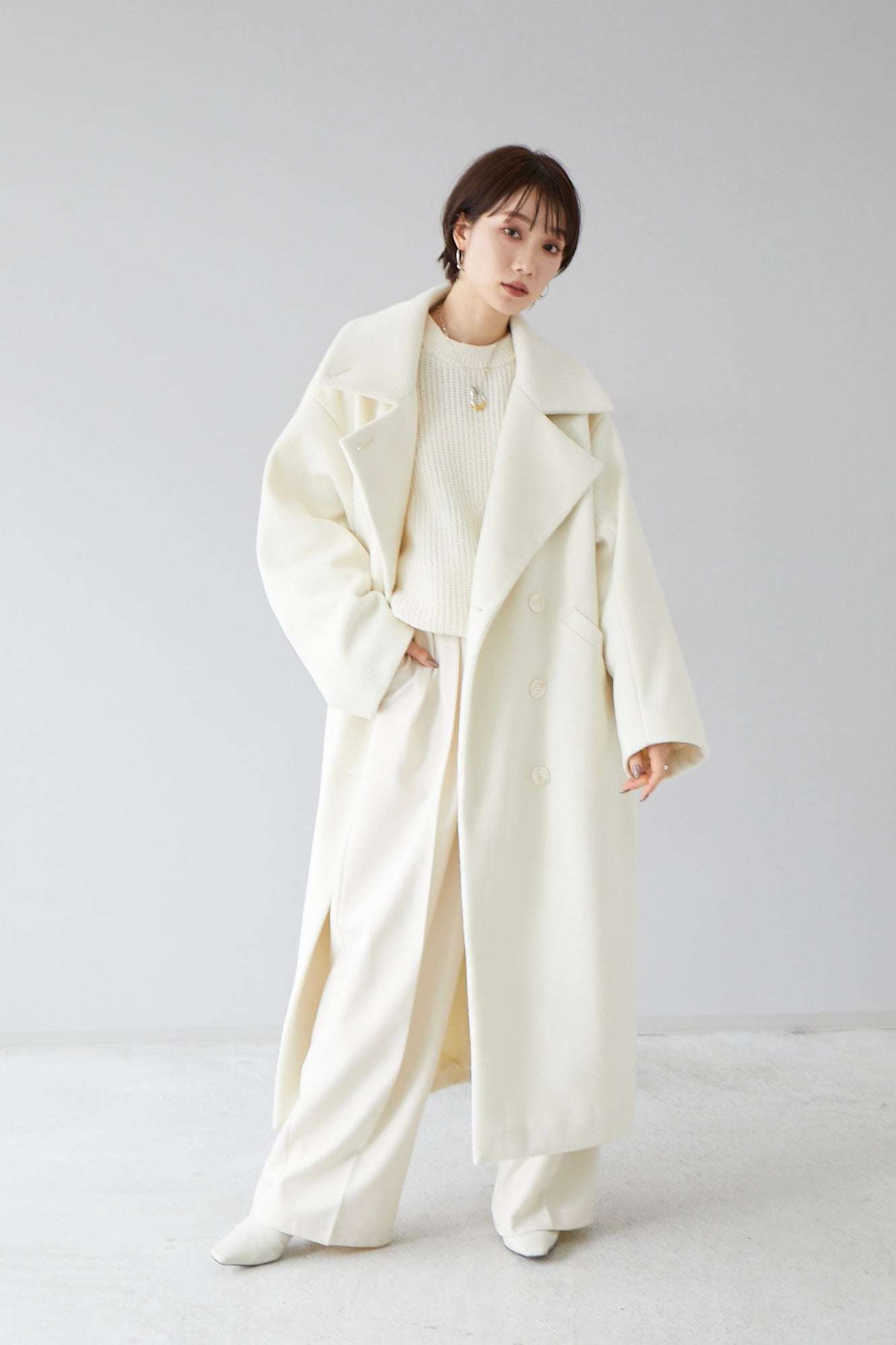 Cocoon wool coat clearance long