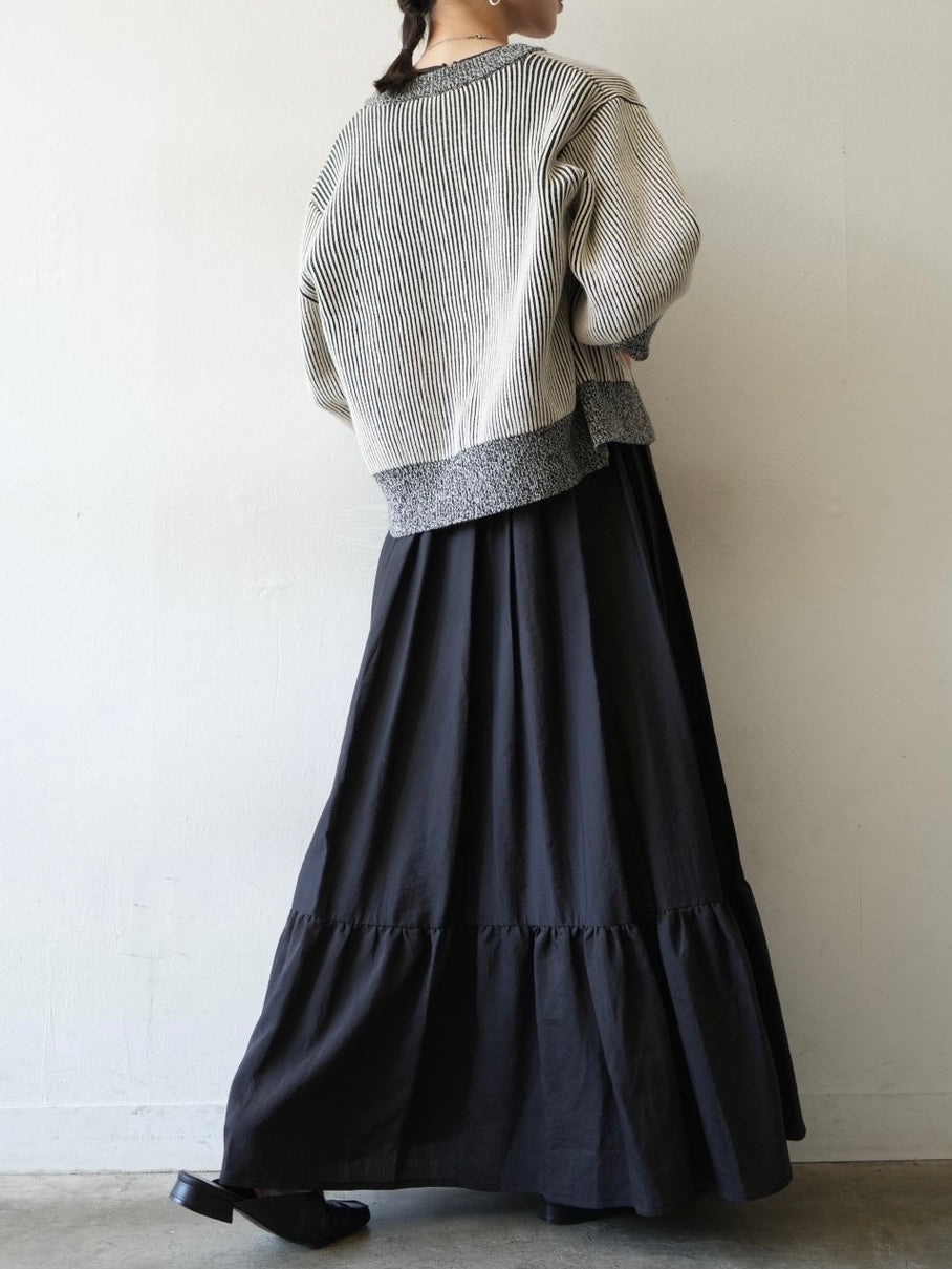 [Pre-order] Gathered Tiered Sleeveless Dress/Black