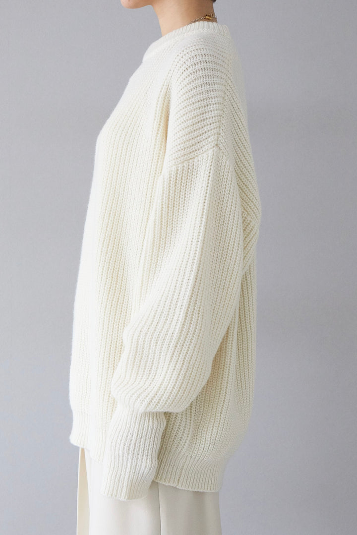 [予約]cutting over knit pullover / ivory