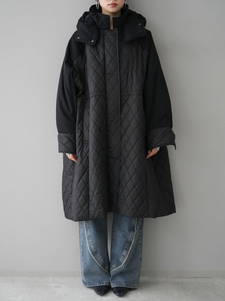 予約]2WAYキルティングコート/ブラック – Lumier 