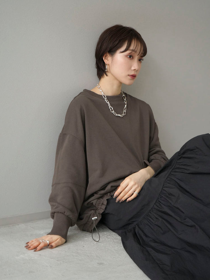 [Pre-order] Sweat docking dress/charcoal