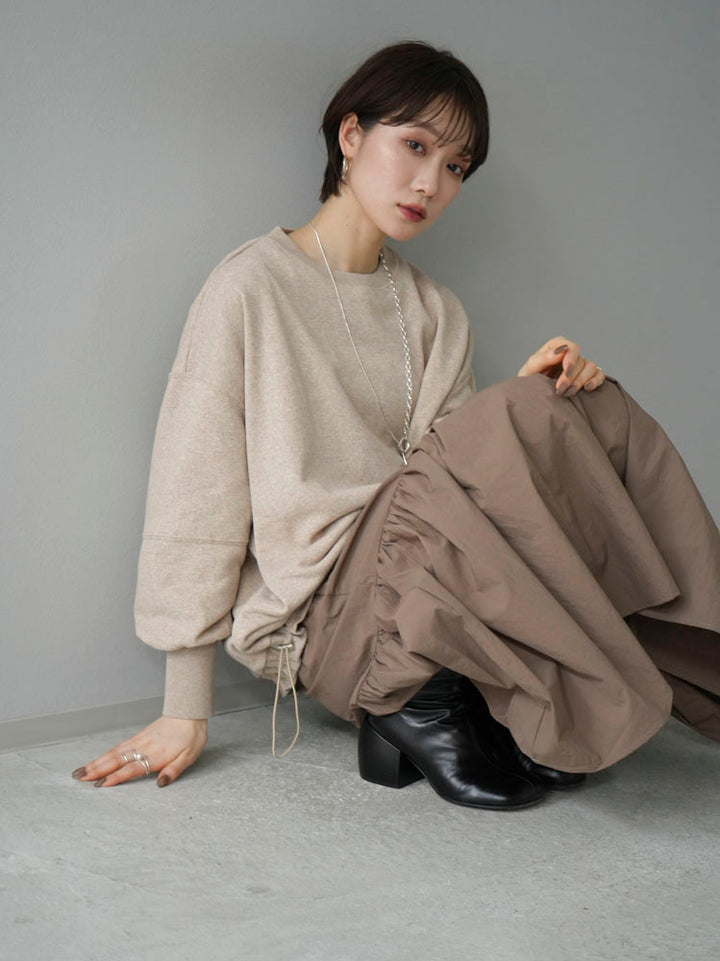 [Pre-order] Sweat docking dress/mocha