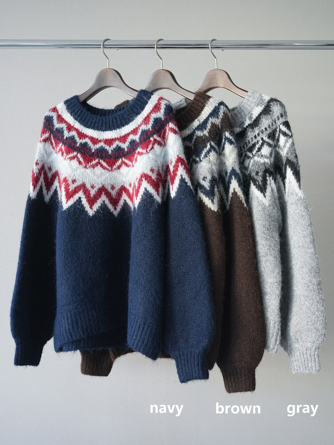 [SET]求心柄オーバーニットプルオーバー+ペインターカーブデニムパンツ(2set)