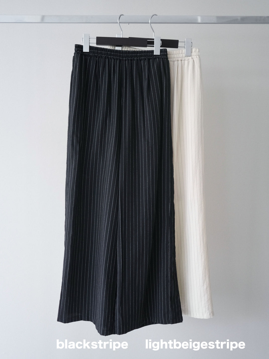 [SET]ストライプハーフスリーブオーバージャケット+ストライプリラックスワイドパンツ(2set)